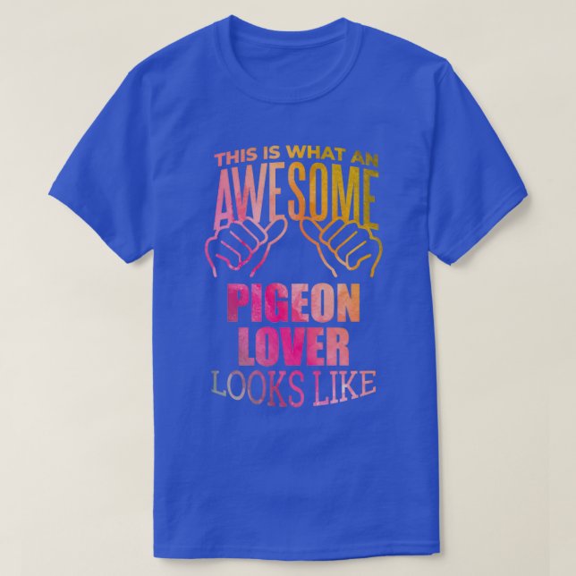 Camiseta Pigeon Lover Design Funny Gift Design em Watercolo (Frente do Design)