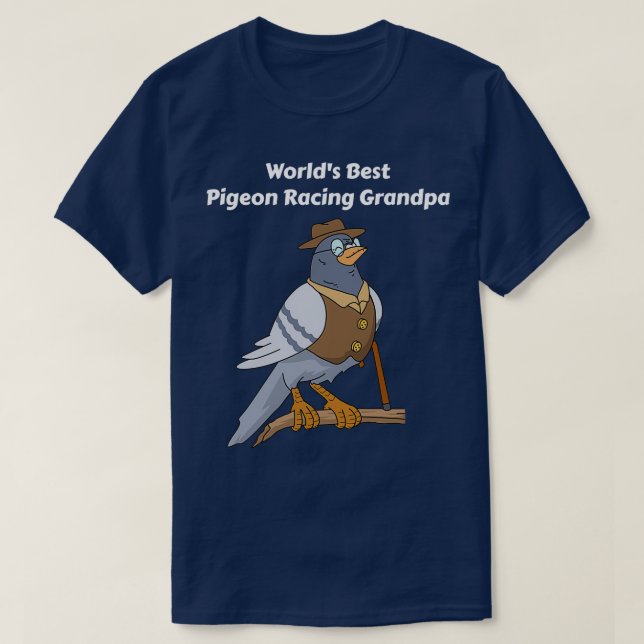 Camiseta Pigeon Racing Gifts Men Grandpa Fatherx27s Day Pig (Frente do Design)