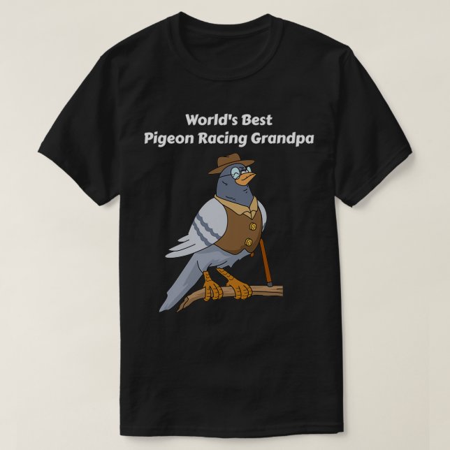 Camiseta Pigeon Racing Gifts Men Grandpa Fatherx27s Day Pig (Frente do Design)