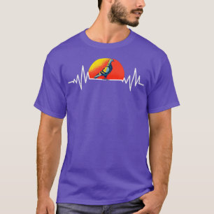 Camiseta Pigeon reprodução pombo-criador batendo no cora