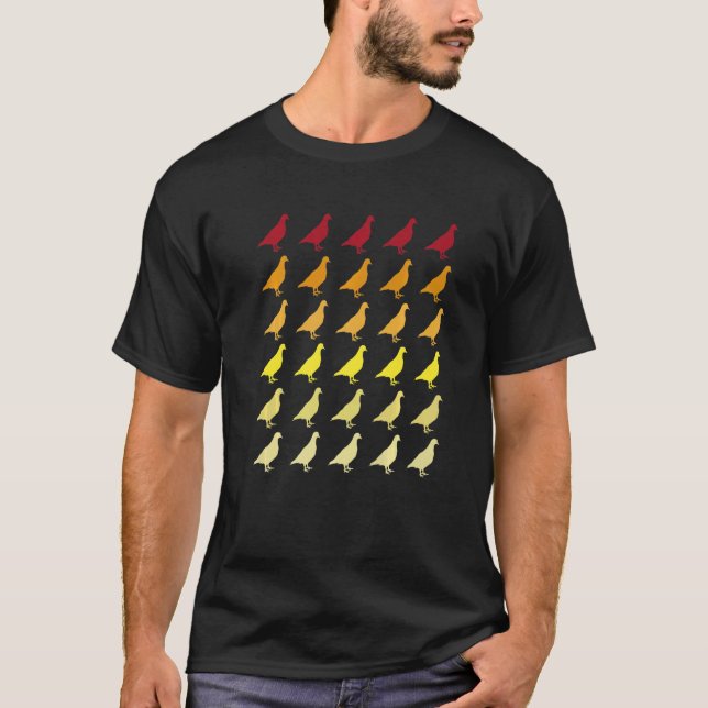 Camiseta Pigeon Retro Animal Standard (Frente)