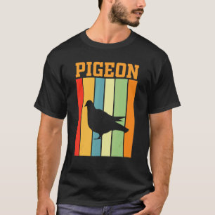 Camiseta Pigeon Shadow Silhouette In Retro Colors