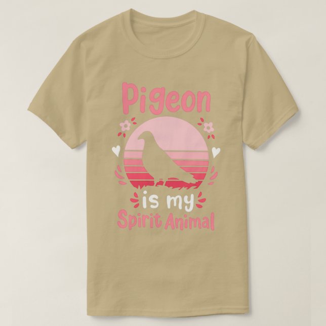 Camiseta Pigeon Spirit Animal Bird Lover Retro 1 (Frente do Design)