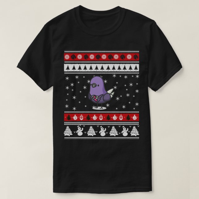 Camiseta Pigeon Ugly Christmas (Frente do Design)