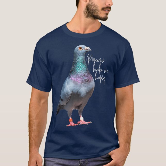 Camiseta Pigeons me fazem feliz (Frente)