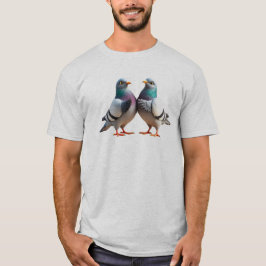 Camiseta Pigeons qui discutent de tout et de rien.