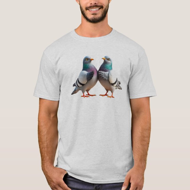 Camiseta Pigeons qui discutent de tout et de rien. (Frente)