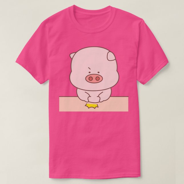 Camiseta Piggly Wiggly o Chubby Pig 1 (Frente do Design)