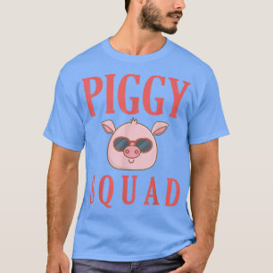 Camiseta Piggy Squad Engraçado Porco Fazenda de Criação de