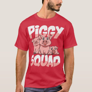 Camiseta Piggy Squad para um amante de porcos e agricultor 