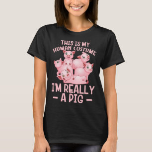 Camiseta Piglet Este é o meu hábito humano Eu sou realmente