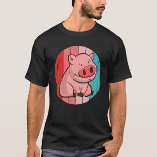Camiseta Piglet Farming Farm Animal  Farmer Retro Pig