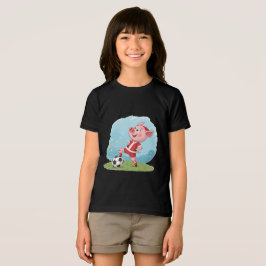 Camiseta Piglet in Christmas costume and soccer ball