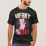 Camiseta Pigmas Happy Pig Santa Hat Feliz Natal<br><div class="desc">Feliz Natal Pigmas Feliz Pig Papai Noel Feliz Natal.</div>