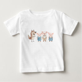Camiseta Pigs and Bad Wolf cartoon