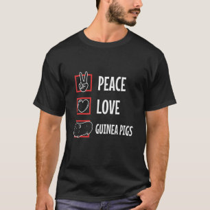Camiseta Pigs da Guiné Peace Love