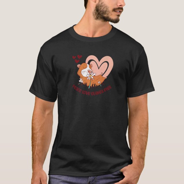 Camiseta Pigs De Paz E Guiné Dizendo Para Porcos Da Guiné (Frente)
