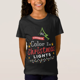 Camiseta Pijama Bonito Natal Minha Cor Favorita É Cristo