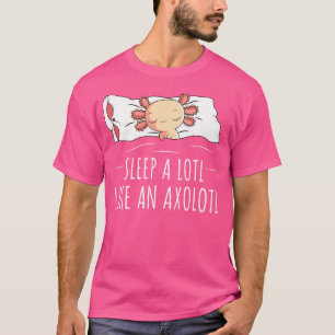Camiseta Pijama de Axolote Dormente Amante de Salamandra Me