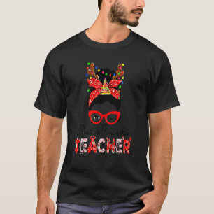 Camiseta Pijama de Natal com Coque Desgrenhado da Professor