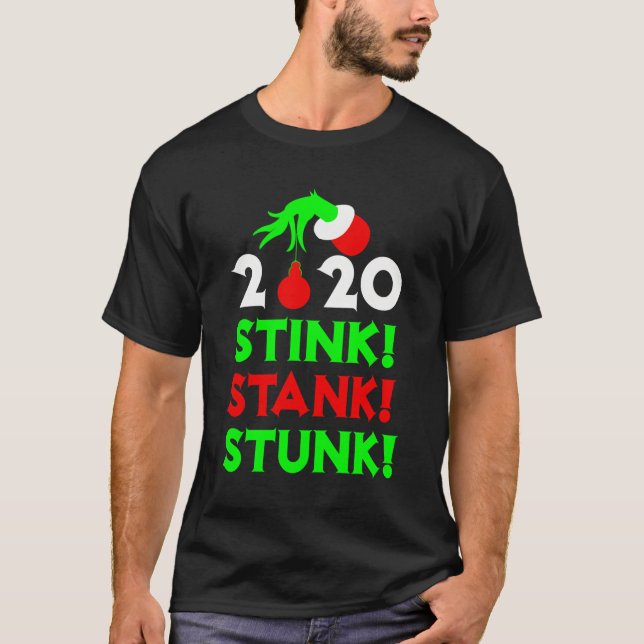 Camiseta Pijama de Natal com Pedra de Pé de 2020 (Frente)