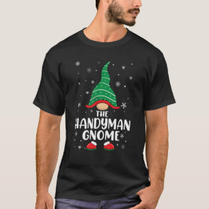Camiseta Pijama de Natal da Família Handyman Gnome Corresp