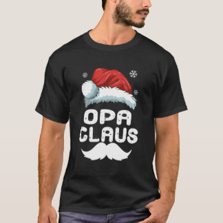 Camiseta Pijama de Natal da Família Opa Claus Combinação