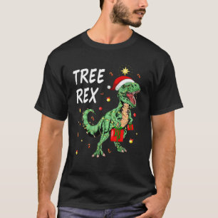 Camiseta pijama de natal de dinossauro Tree Rex Men Criança
