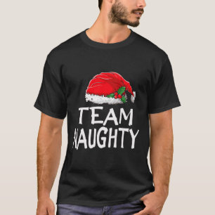 Camiseta Pijama de Natal Engraçado da Equipe Santa Claus M