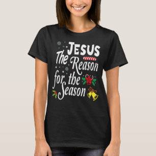 Camiseta Pijama de Natal Jesus A Razão para estourar a vida