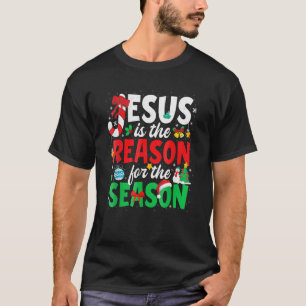 Camiseta Pijama De Natal Jesus É A Razão Da Temporada