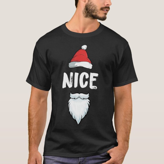 Camiseta Pijama De Natal Malvado E Bonito Para Ki (Frente)
