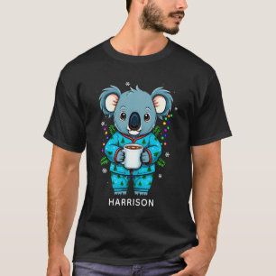 Camiseta Pijama de Natal Personalizado de Koala com Chocola