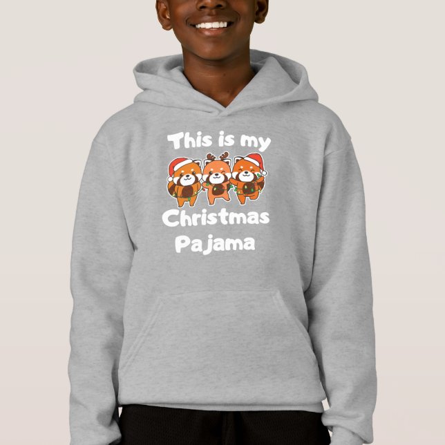 Camiseta Pijama de Natal Red Panda (Frente)