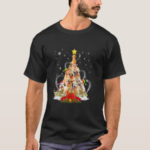 Camiseta Pijama de Natal Retriever Dourado Árvore Xmas Cão 