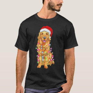 Camiseta Pijama de Natal Retriever Dourado Árvore Xmas Cão