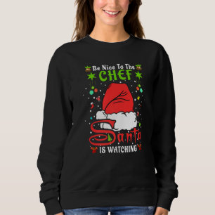 Camiseta Pijama de Natal Santa Seja Legal Com O Chef Natal