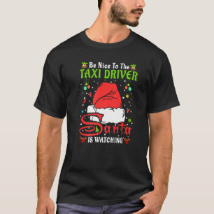 Camiseta Pijama de Natal Santa Seja Legal Com o Motorista d