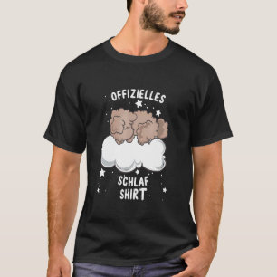Camiseta Pijama de Poodle de Brinquedo adormecido