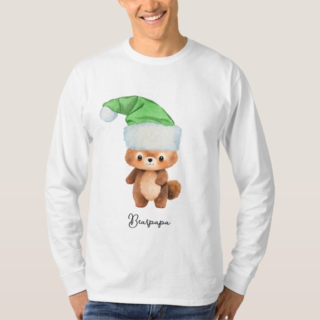 Camiseta Pijama de Urso Justo de Natal (Frente)