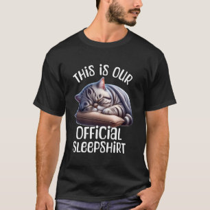 Camiseta Pijama Exótico de Pelo Curto Para Amante de Gatos