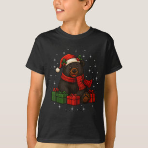 Camiseta Pijama Natal Urso Engraçado Pj Masculino Feminino