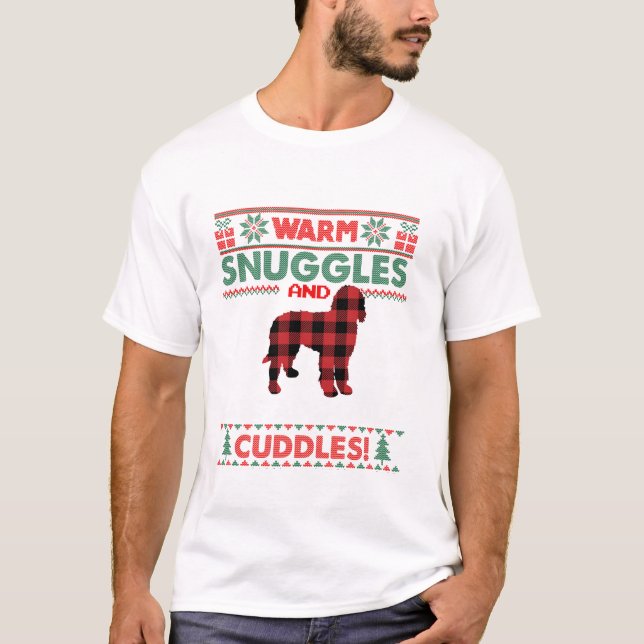 Camiseta Pijama para Amante de Cães Labradoodle (Frente)