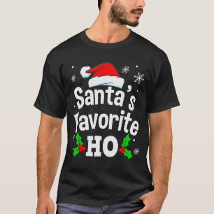 Camiseta Pijama safado favorito do Papai Noel engraçado de 