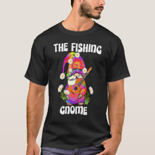 Camiseta Pijama Tie Dye Natal Alegre Gnome Pescador