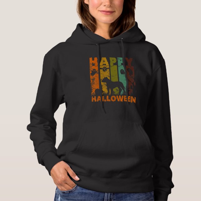 Camiseta Pijamas Combinando Fantasia de Halloween Retro Pit (Frente)
