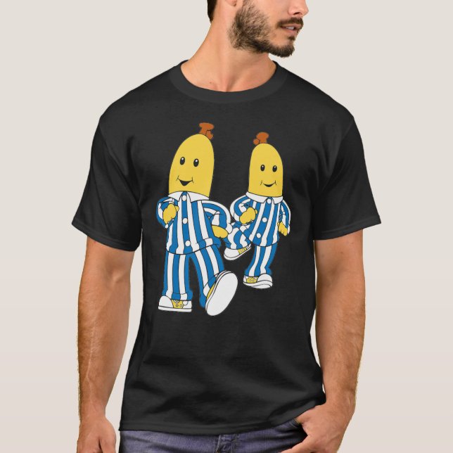 Camiseta Pijamas De Bananas bobos - Estão A Chegar - Cortad (Frente)
