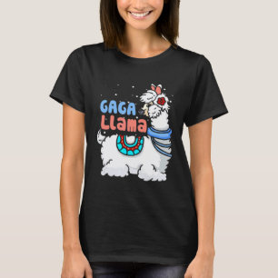 Camiseta Pijamas De Natal Da Família Gaga Llama Combinando