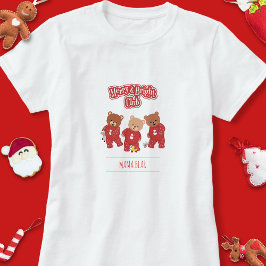 Camiseta Pijamas de Natal do Clube de Felizes e Brilhos do 