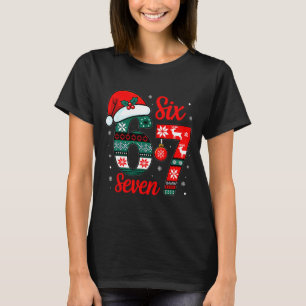 Camiseta Pijamas de Natal Engraçados Six Seven 67 Meme 6 7